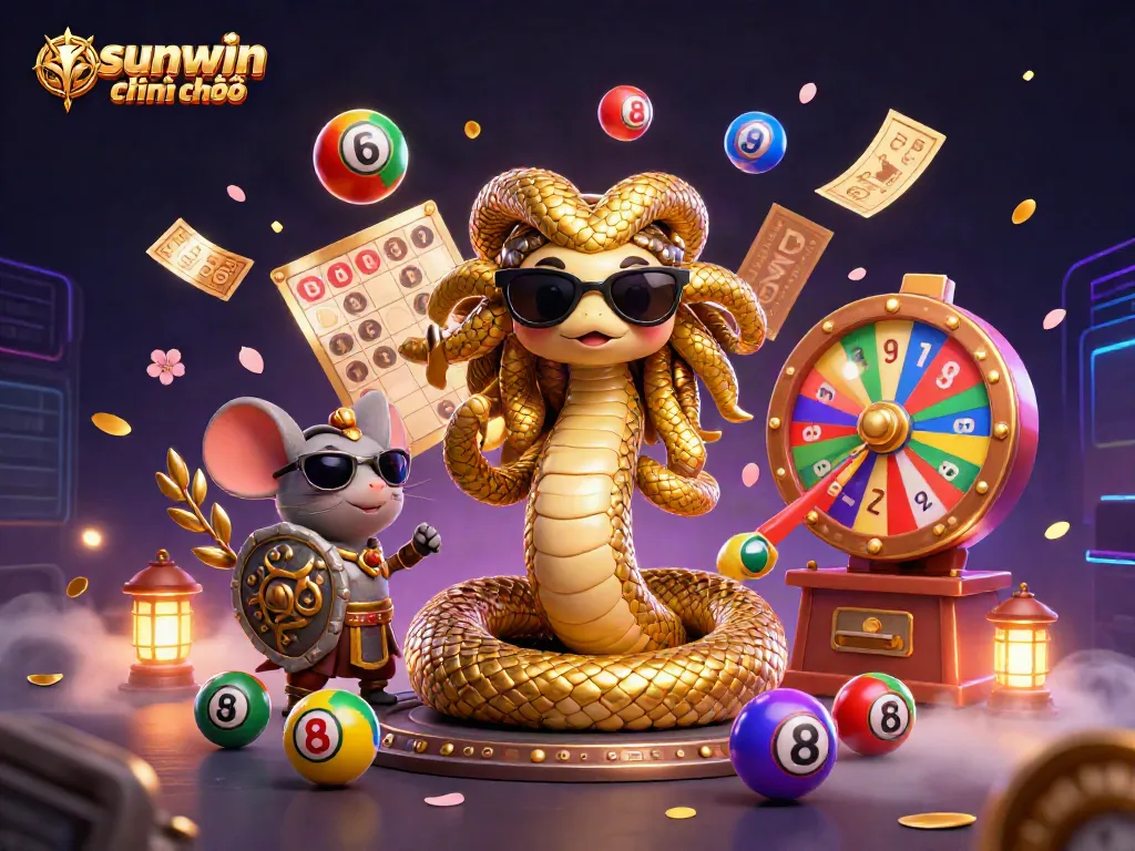 Experience thrilling games at sunwin chính chủ featuring colorful lottery elements and friendly characters.