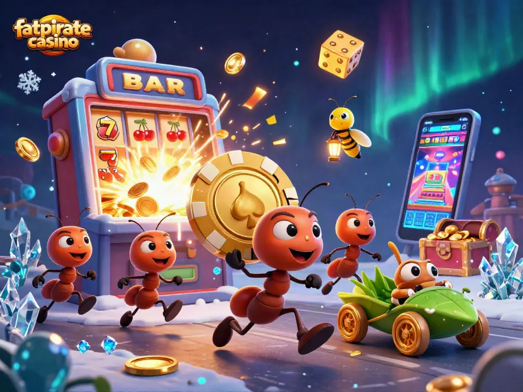 Explore fatpirate casino's vibrant gaming scene with animated characters in a lively heist.