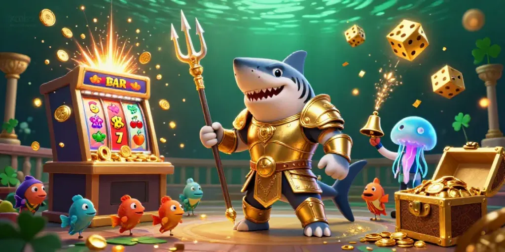 Engage with kqbd dem nay in this underwater colosseum filled with vibrant casino elements.