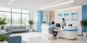 Hair transplant Istanbul consultation at a modern healthcare facility with caring staff and patient-friendly services.