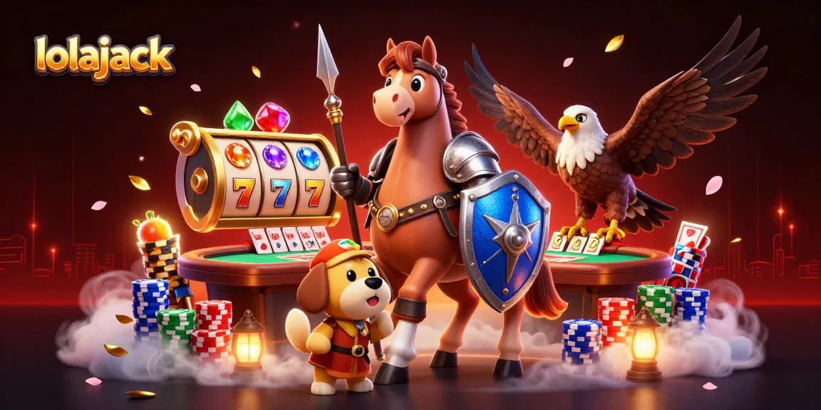 Experience thrilling winnings at lolajack with colorful slot reels and vibrant casino elements.